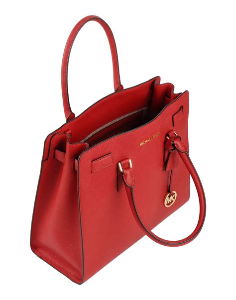 michael kors red and brown tote|Michael Kors bag.